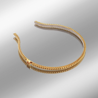 Balmain 18k Gold Plated Chain Headband
