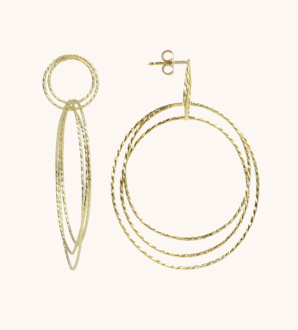 Lott Gioielli Earring Triple Hoops Xl