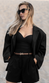 Denise Roobol Dr Belt - Black + Camel