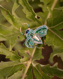 Lott Gioielli Brooch Cricket - Aquamarine