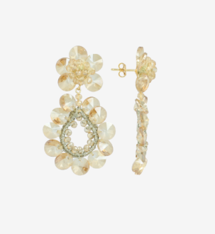 Lott Gioielli Flower Doule Drop S/m - Nude