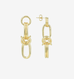 Lott Gioielli Earring Knotted Link - Gold