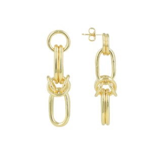 Lott Gioielli Earring Knotted Link - Gold